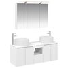 vidaXL Badkamerkastenset 4 pcs Wit 100 x 14,5 x 70 cm Bewerkt hout