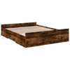 vidaXL Bedframe met lades bewerkt hout gerookt eikenkleurig 160x200 cm