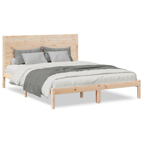 vidaXL Bedframe extra lang zonder matras massief hout 160x220 cm