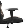 vidaXL Massage gamestoel stof zwart en taupe
