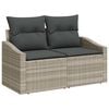 vidaXL Tuin Sofa Set 7 pcs Lichtgrijs 55 x 62 x 69 cm Poly riet