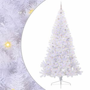 vidaXL Kunstkerstboom met 300 LED Wit 240 cm PVC en staal