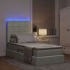 vidaXL Opbergbed met LED met matras Lichtgrijs 90 x 190 cm Fluweel