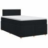 vidaXL Boxspringbed met matras met hoofdeinde Zwart 120 x 190 cm Stof