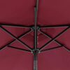 vidaXL Parasol met stalen paal 225x225x212 cm bordeauxrood
