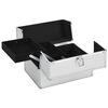 vidaXL Make-up koffer 22x30x21 cm aluminium zilverkleurig