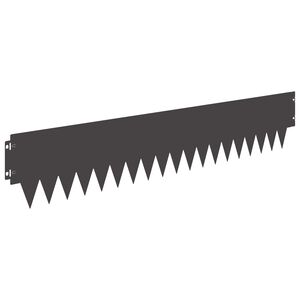 vidaXL Gazonrand 10 st 103 x 20 cm Staal Zwart