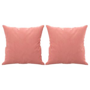 vidaXL Sierkussens 2 st 40x40 cm fluweel roze