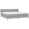 vidaXL Boxspring met matras stof lichtgrijs 200x200 cm