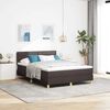 vidaXL Boxspringbed met matras Donkerbruin 140 x 200 cm Stof