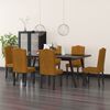 vidaXL Eetkamerstoelen 6 st fluweel bruin