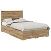 vidaXL Bedframe met lade Artisan Eiken 120 x 190 cm Bewerkt hout