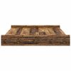 vidaXL Opbergbedframe met lade Oud Hout 180 x 200 cm Bewerkt hout