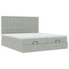 vidaXL Ottoman bed met matrassen 160x200cm fluweel lichtgrijs