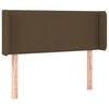 vidaXL Hoofdbord met randen 103x16x78/88 cm stof donkerbruin