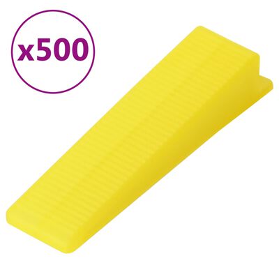 vidaXL Nivelleringssysteem voor tegels 500 wiggen 2500 klemmen 3 mm
