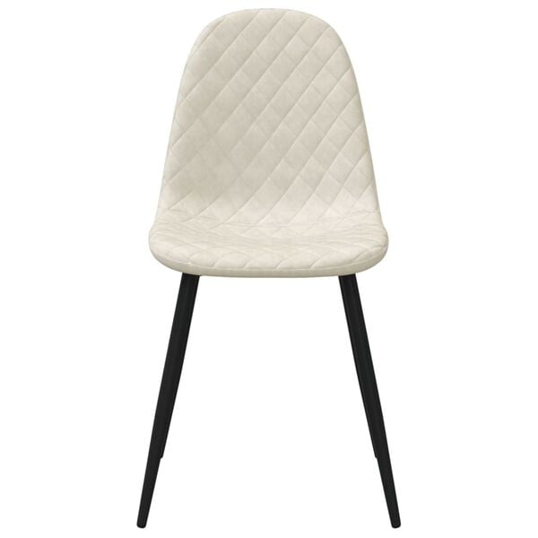 vidaXL Eetkamerstoelen 4 st fluweel crèmewit