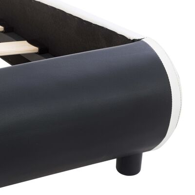 vidaXL Bedframe met LED kunstleer zwart 160x200 cm