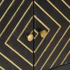 vidaXL Dressoir 120x30x75 cm massief mangohout zwart en goudkleurig