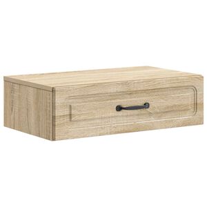 vidaXL Wandmontage Zijtafel Sonoma Eiken 59 x 34,5 x 17 cm