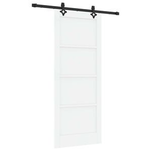 vidaXL Schuifdeur ORKDAL Wit 83 x 202 cm Massief grenenhout