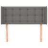 vidaXL Hoofdbord met randen 83x16x78/88 cm stof donkergrijs