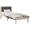 vidaXL Bedframe Donkergrijs 90 x 200 cm Massief grenenhout