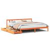 vidaXL Bedframe zonder matras massief grenenhout wasbruin 180x200 cm