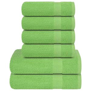 vidaXL 6-delige Handdoekenset FROGN 360 g/m&sup2; appelgroen