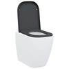 vidaXL Toiletzitting Antraciet 47,5 x 35 x 3,6 cm Duroplast