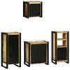 vidaXL Badkamermeubelset 4 st Bruin en zwart 40 x 35 x 90 cm