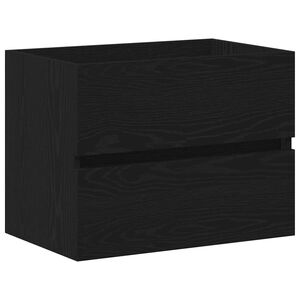 vidaXL Badkamertenk te kast Zwart Eiken 60 x 38,5 x 45 cm Bewerkt hout