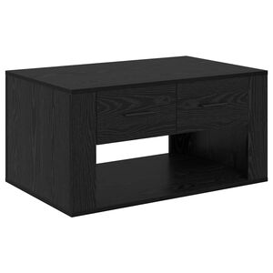 vidaXL Salontafel Zwart Eiken 80 x 50 x 40 cm Bewerkt hout