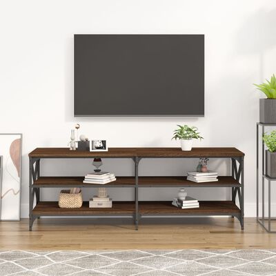 vidaXL Tv-meubel 140x40x50 cm bewerkt hout bruin eikenkleur