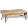 vidaXL Salontafel met lades 105x55x41 cm massief mangohout
