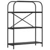 vidaXL Boekenkast 3-laags 80 x 30 x 109 cm Bewerkt hout Zwart Eiken