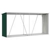 vidaXL Haardhoutschuur 330x84x152 cm gegalvaniseerd staal groen