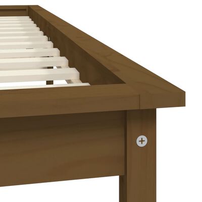 vidaXL Bedframe massief grenenhout honingbruin 120x200 cm