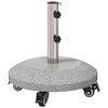 vidaXL Graniet parasolvoet met wielen voor 4-5 cm stok 27.2 kg Grijs