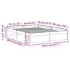 vidaXL Bedframe massief hout grijs 140x200 cm