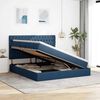 vidaXL Opbergbed met LED met matras Blauw 160 x 200 cm Polyester