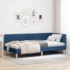 vidaXL Hoekbedframe Blauw 100 cm x 200 cm Stof en multiplex