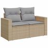 vidaXL Tuinbankenset 8 pcs Beige poly rattan