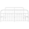 vidaXL Bedframe met hoofd- en voeteneinde metaal wit 183x213 cm