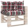 vidaXL 9-delige Loungeset met kussens pallet grenenhout