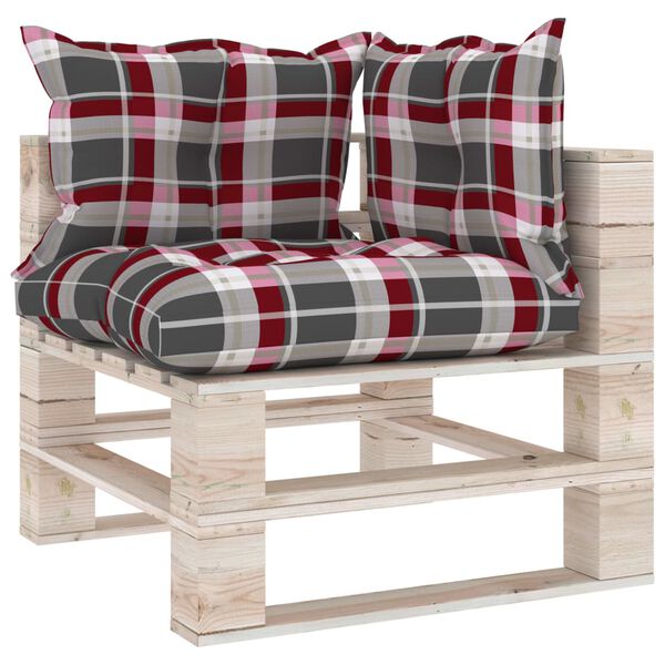 vidaXL 9-delige Loungeset met kussens pallet grenenhout