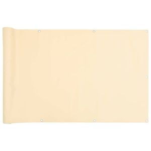 vidaXL Balkonscherm 300x120 cm PVC cr&egrave;mekleurig