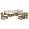 vidaXL Tuinbankenset 8 st Beige poly rattan