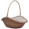 vidaXL Houtmand met handvat 60x44x55 cm natuurlijk wilgenhout