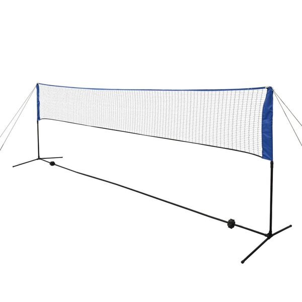 vidaXL Badminton net met shuttles 500x155 cm